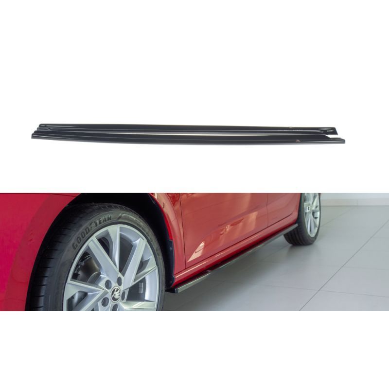Maxton Side Skirts Diffusers Skoda Scala Gloss Black, Scala Maxton Side Skirts Diffusers Skoda Scala Gloss Black, Scala