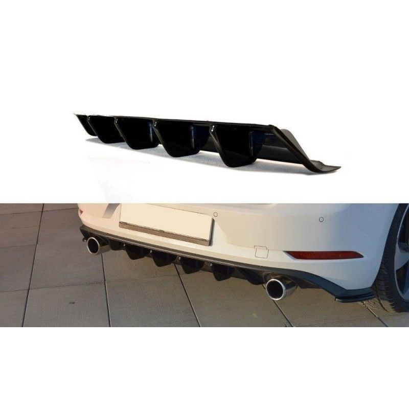 Maxton REAR VALANCE VW GOLF VII GTI FACELIFT Gloss Black, Golf 7 Maxton REAR VALANCE VW GOLF VII GTI FACELIFT Gloss Black, Golf 7