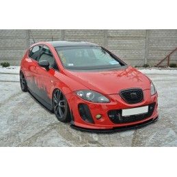 RAJOUTS DES BAS DE CAISSE MAXTON SEAT LEON MK2 MS DESIGN Noir Brillant