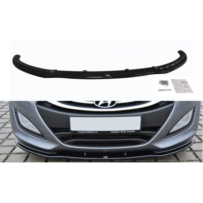 Maxton FRONT SPLITTER Hyundai i30 mk.2 Gloss Black, Hyundai Maxton FRONT SPLITTER Hyundai i30 mk.2 Gloss Black, Hyundai