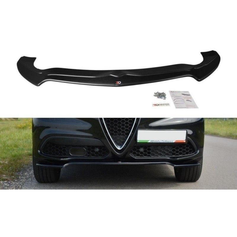 Maxton FRONT SPLITTER V.1 Alfa Romeo Stelvio Gloss Black, Stelvio Maxton FRONT SPLITTER V.1 Alfa Romeo Stelvio Gloss Black, Stelvio