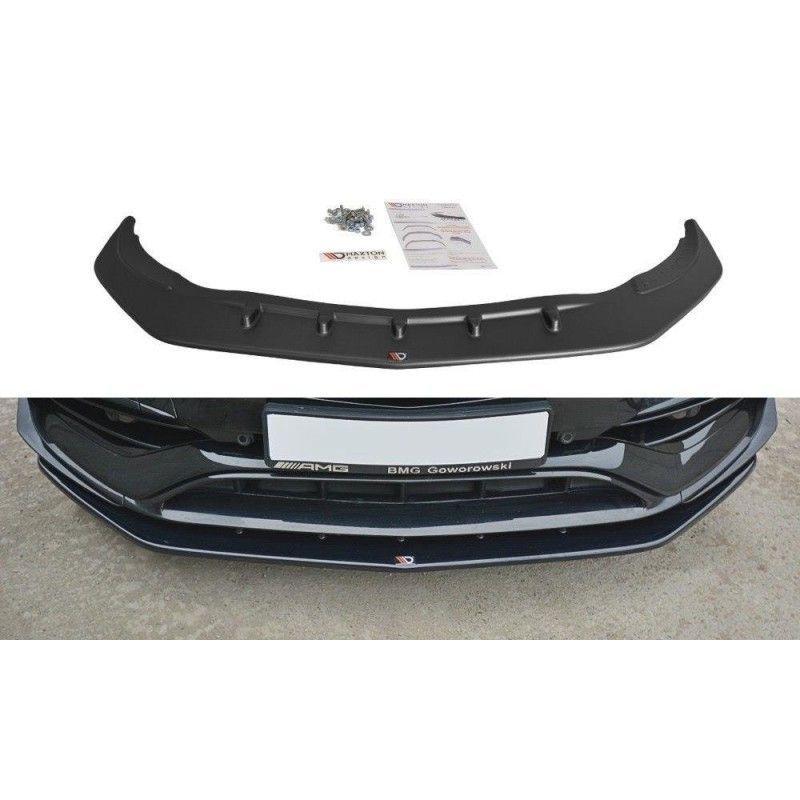 Maxton FRONT SPLITTER V.1 Mercedes CLA A45 AMG C117 Facelift Gloss Black, CLA C117 Maxton FRONT SPLITTER V.1 Mercedes CLA A45 AMG C117 Facelift Gloss Black, CLA C117