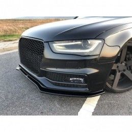 Maxton Front Splitter V.2 Audi S4 B8 FL Gloss Black, A4/S4 B8