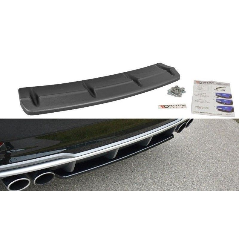 Maxton Central Rear Splitter Audi S3 8V FL Hatchback / Sportback / Sedan Gloss Black, A3/S3/RS3 8V Maxton Central Rear Splitter Audi S3 8V FL Hatchback / Sportback / Sedan Gloss Black, A3/S3/RS3 8V