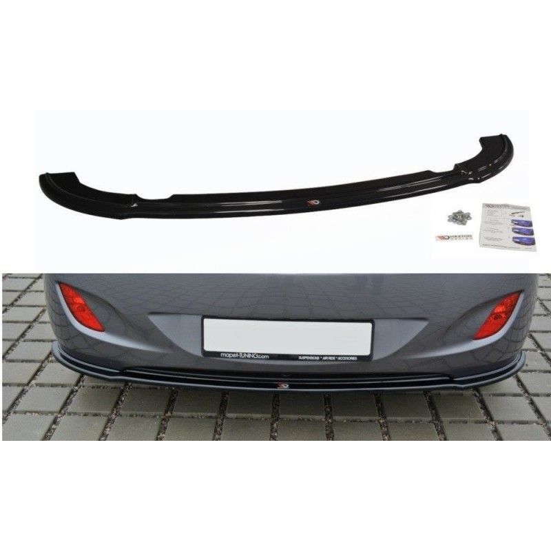 Maxton CENTRAL REAR SPLITTER Hyundai i30 mk.2 Gloss Black, Hyundai Maxton CENTRAL REAR SPLITTER Hyundai i30 mk.2 Gloss Black, Hyundai