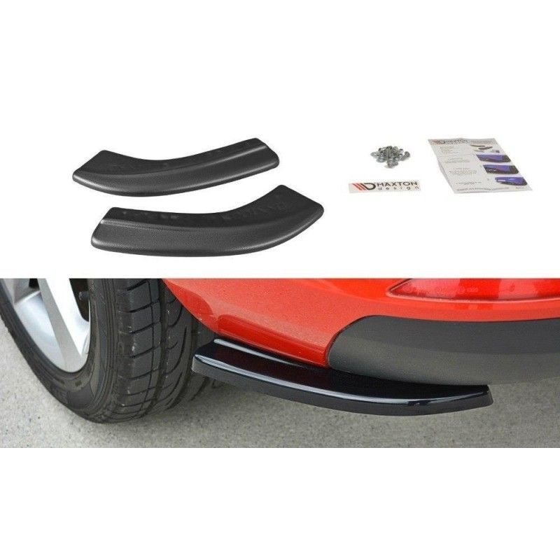 Maxton Rear Side Splitters Skoda Rapid Spaceback Gloss Black, Rapid Maxton Rear Side Splitters Skoda Rapid Spaceback Gloss Black, Rapid