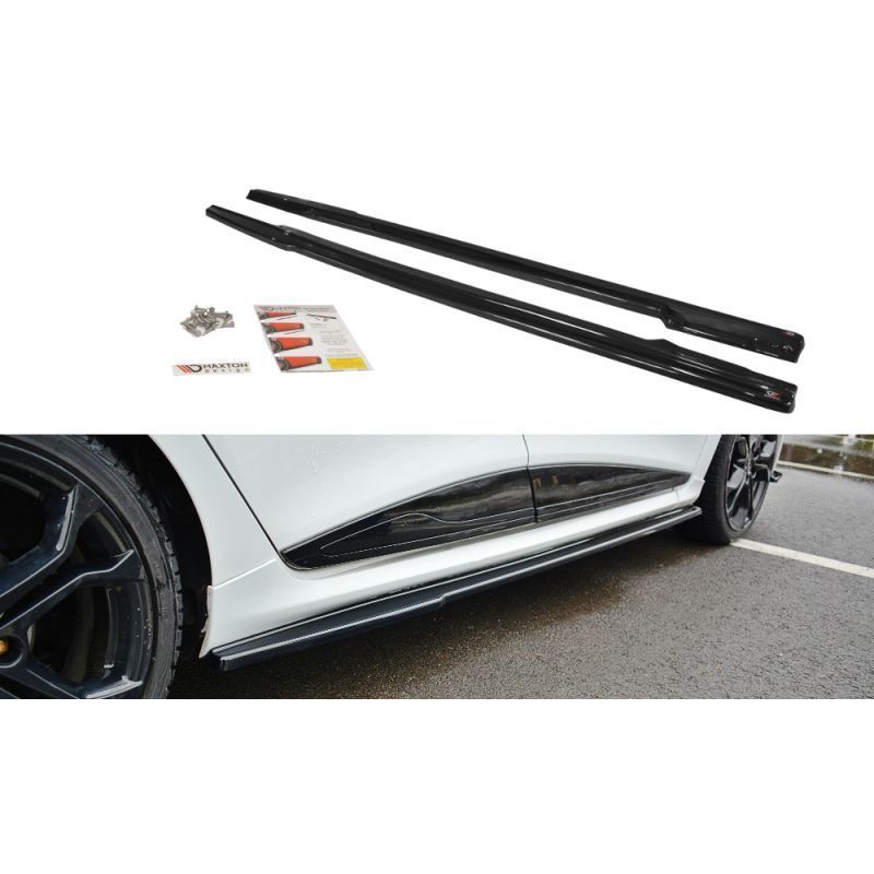 Maxton SIDE SKIRTS DIFFUSERS RENAULT CLIO MK4 RS Gloss Black, Clio IV Maxton SIDE SKIRTS DIFFUSERS RENAULT CLIO MK4 RS Gloss Black, Clio IV