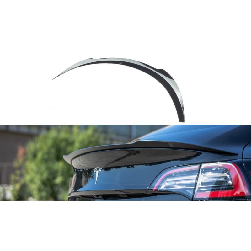 Maxton Spoiler Extension Tesla Model 3 Gloss Black, Tesla Maxton Spoiler Extension Tesla Model 3 Gloss Black, Tesla