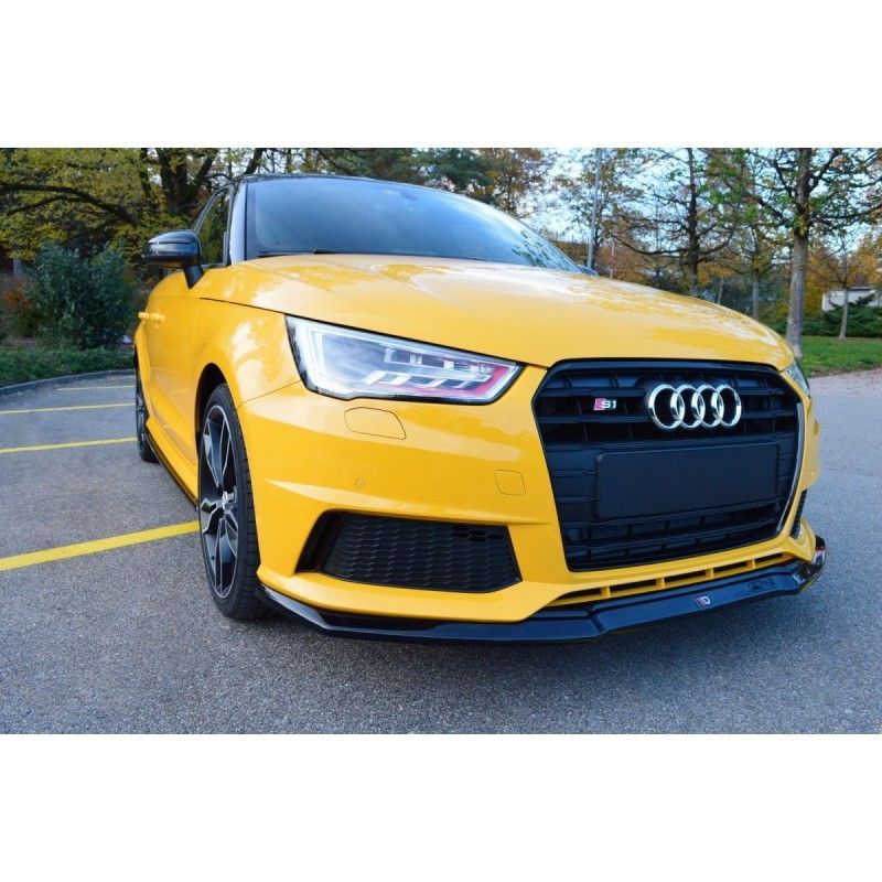 Maxton Front Splitter Audi S1 8X Gloss Black, A1 / S1 8X Maxton Front Splitter Audi S1 8X Gloss Black, A1 / S1 8X