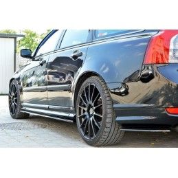 RAJOUTS DES BAS DE CAISSE MAXTON VOLVO V50F R-DESIGN Noir Brillant