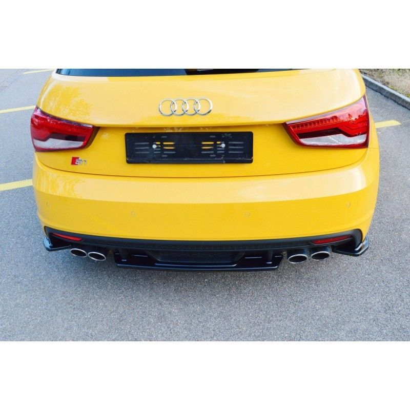 Maxton Central Rear Splitter Audi S1 8X Gloss Black, A1 / S1 8X Maxton Central Rear Splitter Audi S1 8X Gloss Black, A1 / S1 8X