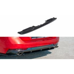 Maxton Central Rear Splitter(without vertical bars) Peugeot 508 SW Mk2 Gloss Black, 508 SW