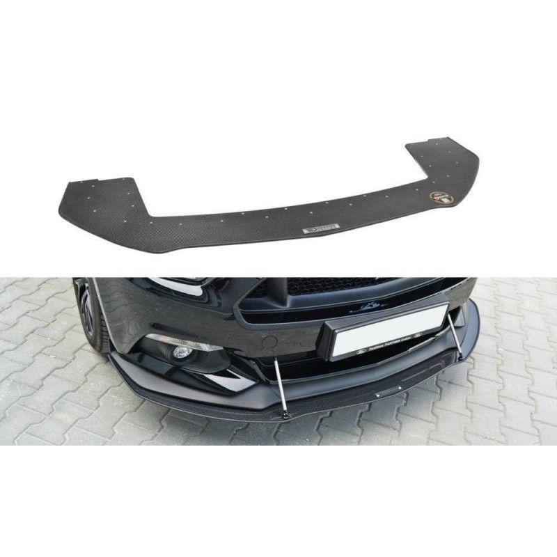 Maxton Front Racing Splitter Ford Mustang GT Mk6 Carbon, Mustang Maxton Front Racing Splitter Ford Mustang GT Mk6 Carbon, Mustang