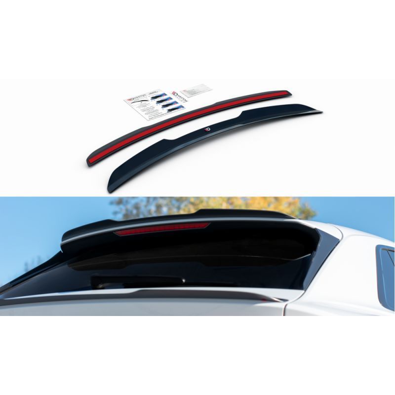 Maxton Upper Spoiler Cap Audi Q8 S-line Gloss Black, Q8 Maxton Upper Spoiler Cap Audi Q8 S-line Gloss Black, Q8