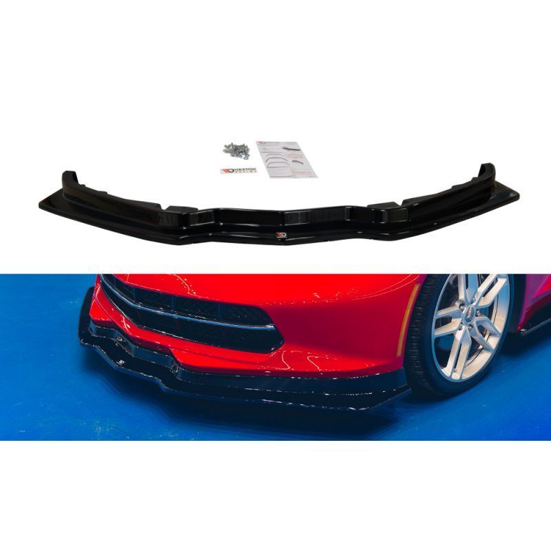 Maxton FRONT SPLITTER V.1 CHEVROLET CORVETTE C7 Gloss Black, Chevrolet Maxton FRONT SPLITTER V.1 CHEVROLET CORVETTE C7 Gloss Black, Chevrolet