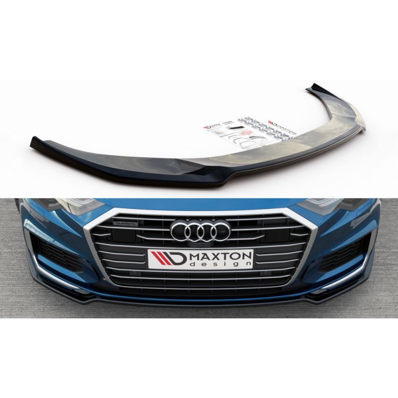 Maxton Front Splitter V.1 Audi A6 S-Line / S6 C8 Gloss Black, A6/S6/RS6 C8 Maxton Front Splitter V.1 Audi A6 S-Line / S6 C8 Gloss Black, A6/S6/RS6 C8