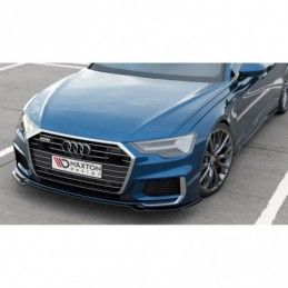 Maxton Front Splitter V.1 Audi A6 S-Line / S6 C8 Gloss Black, A6/S6/RS6 C8