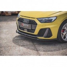 Maxton Front Splitter V.2 Audi A1 S-Line GB Gloss Black, A1 GB 2018-