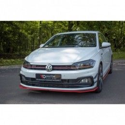 Maxton FRONT SPLITTER V.2 VW POLO MK6 GTI RED, Polo Mk6