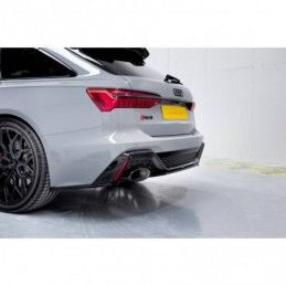Maxton Central Rear Splitter Audi RS6 C8 / RS7 C8 Gloss Black, A6/S6/RS6 C8