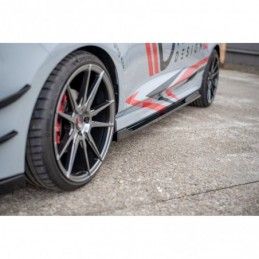 Maxton Side Skirts Diffusers V.3 Ford Fiesta Mk8 ST / ST-Line Gloss Black, Fiesta Mk8