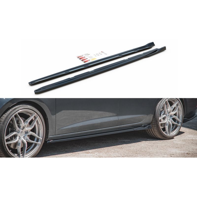 Maxton Side Skirts Diffusers V.4 Seat Leon Cupra / FR Mk3 FL Gloss Black, Leon Mk3 FR Maxton Side Skirts Diffusers V.4 Seat Leon Cupra / FR Mk3 FL Gloss Black, Leon Mk3 FR