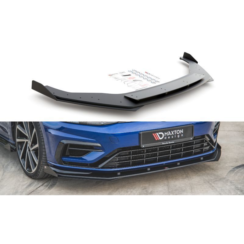 Maxton Racing Durability Front Splitter + Flaps VW Golf 7 R / R-Line Facelift Black + Gloss Flaps , Golf 7 Maxton Racing Durability Front Splitter + Flaps VW Golf 7 R / R-Line Facelift Black + Gloss Flaps , Golf 7