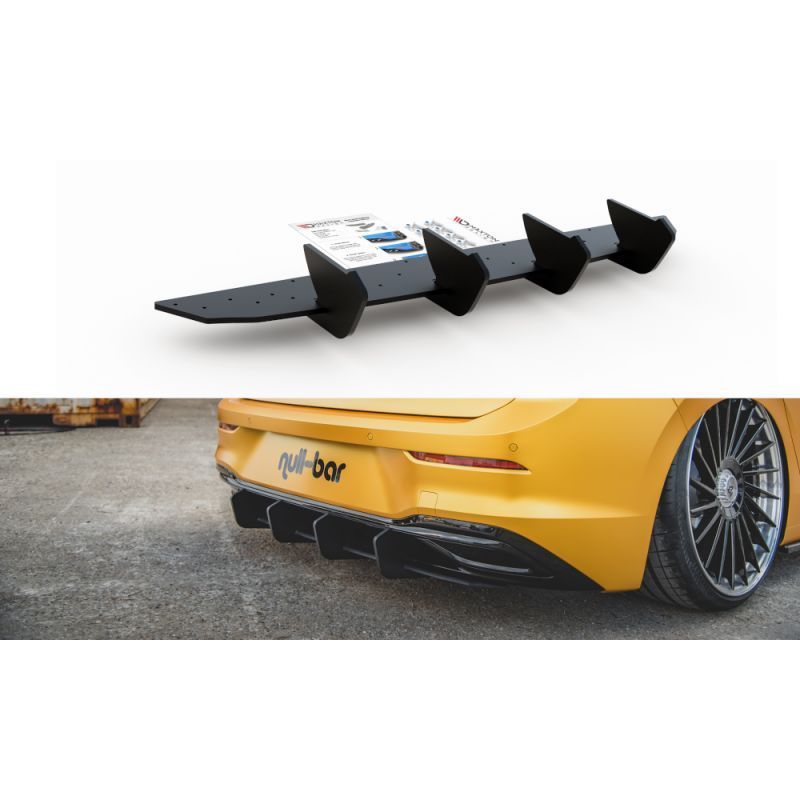 Maxton Racing Durability Rear Diffuser V.2 VW Golf 8 Red, Golf 8 Maxton Racing Durability Rear Diffuser V.2 VW Golf 8 Red, Golf 8