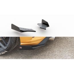 Maxton Racing Durability Rear Side Splitters + Flaps Ford Focus ST Mk4 Black + Gloss Flaps , FORD