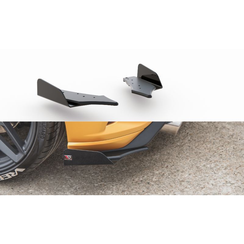 Maxton Racing Durability Rear Side Splitters + Flaps Ford Focus ST Mk4 Black-Red + Gloss Flaps, FORD Maxton Racing Durability Rear Side Splitters + Flaps Ford Focus ST Mk4 Black-Red + Gloss Flaps, FORD