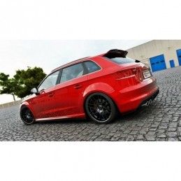 Maxton Spoiler Cap Audi S3 / A3 S-Line 8V / 8V FL Hatchback / Sportback Gloss Black, A3/S3/RS3 8V