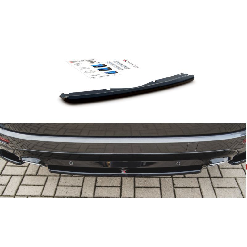 Maxton Central Rear Splitter Ford S-Max Vignale Mk2 Facelift Gloss Black, FORD Maxton Central Rear Splitter Ford S-Max Vignale Mk2 Facelift Gloss Black, FORD