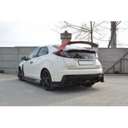 Maxton RAJOUT DU PARE-CHOCS ARRIERE HONDA CIVIC IX TYPE R Gloss Black, HO-CI-9-TYPE-R-RS1G Tuning.fr