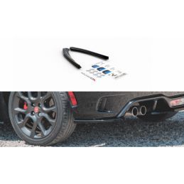 Maxton Rear Side Splitters Fiat 124 Spider Abarth Gloss Black, FIAT