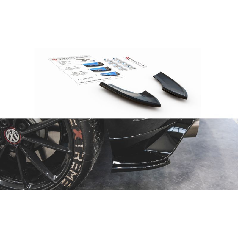 Maxton Rear Side Splitters VW Golf 7 GTI TCR RED, Golf 7 Maxton Rear Side Splitters VW Golf 7 GTI TCR RED, Golf 7