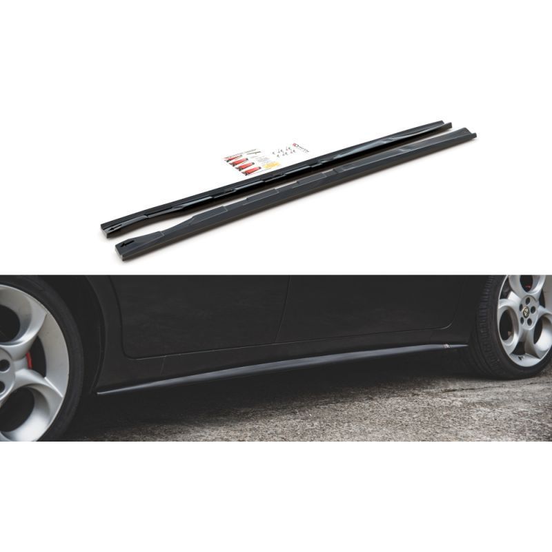 Maxton Side Skirts Diffusers Alfa Romeo 156 Facelift Gloss Black, 156 Maxton Side Skirts Diffusers Alfa Romeo 156 Facelift Gloss Black, 156