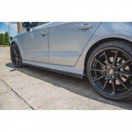 Maxton Side Skirts Diffusers V.2 Audi S3 / A3 S-Line Sedan 8V Facelift Gloss Black, A3/S3/RS3 8V