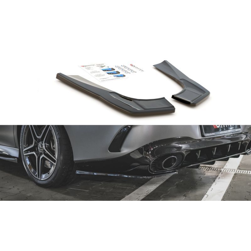 Maxton Rear Side Splitters Mercedes-AMG CLA 35 Aero / 45 Aero C118 Gloss Black, MAXTON DESIGN Maxton Rear Side Splitters Mercedes-AMG CLA 35 Aero / 45 Aero C118 Gloss Black, MAXTON DESIGN