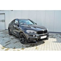 Maxton LAME DE PARE-CHOCS AVANT v.1 BMW X6 F16 MPACK Gloss Black, BM-X6-16-MPACK-FD1G Tuning.fr