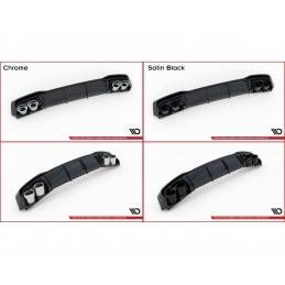 Maxton Rear Valance + Exhaust Ends Imitation Audi S6 / A6 S-Line C8 Gloss Black \ Black, MAXTON DESIGN
