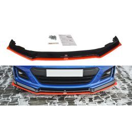 LAME AVANT MAXTON / SPLITTER V.5 SUBARU BRZ FACELIFT Noir Brillant + Rouge