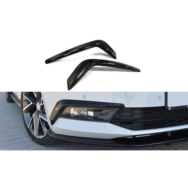 Maxton Cadres Pour Lumières Skoda Superb Mk3 Gloss Black, SK-SU-3-FV1G Tuning.fr