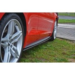 Rajouts Des Bas De Caisse MAXTON Pour Audi S5 / A5 S-Line F5 Coupe Noir Brillant
