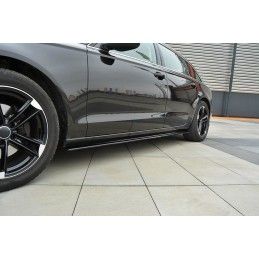 Rajouts Des Bas De Caisse MAXTON Pour Audi A6 C7 Noir Brillant