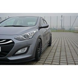 RAJOUTS DES BAS DE CAISSE MAXTON Hyundai i30 mk.2 Noir Brillant