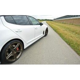 RAJOUTS DES BAS DE CAISSE MAXTON KIA STINGER GT Noir Brillant