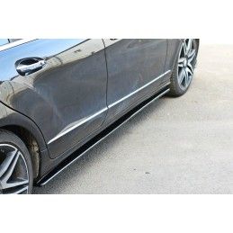 Maxton RAJOUTS DES BAS DE CAISSE POUR Mercedes CLS C218 Gloss Black, ME-CLS-218F-SD1G Tuning.fr