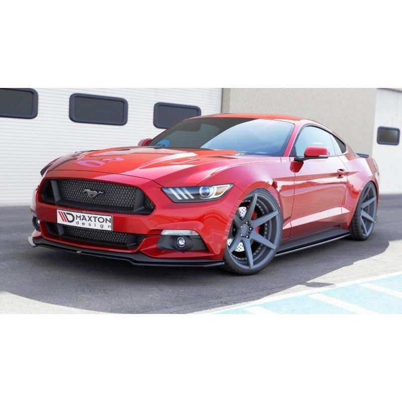 Maxton Lame Du Pare-Chocs Avant Ford Mustang Mk6 Gloss Black, FO-MU-6-FD1G Tuning.fr