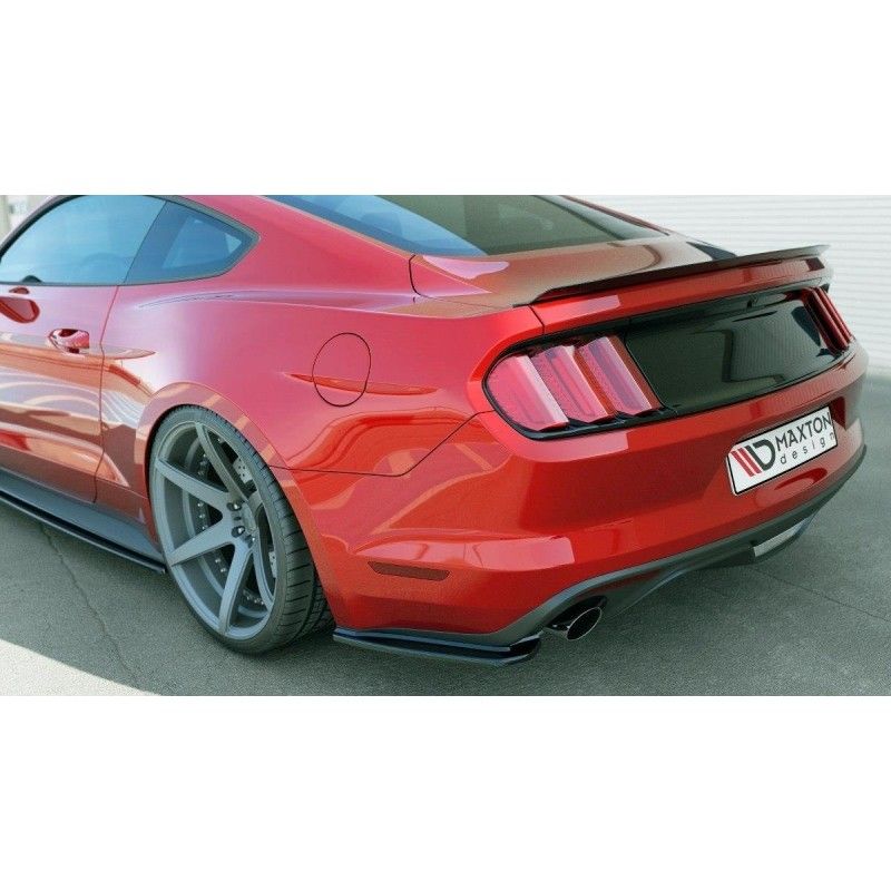 Lames De Pare-Chocs Arrière Latérales Ford Mustang Mk6 Noir Brillant