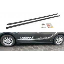 RAJOUTS DES BAS DE CAISSE MAXTON Mazda 3 BN (Mk3) Facelift Noir Brillant